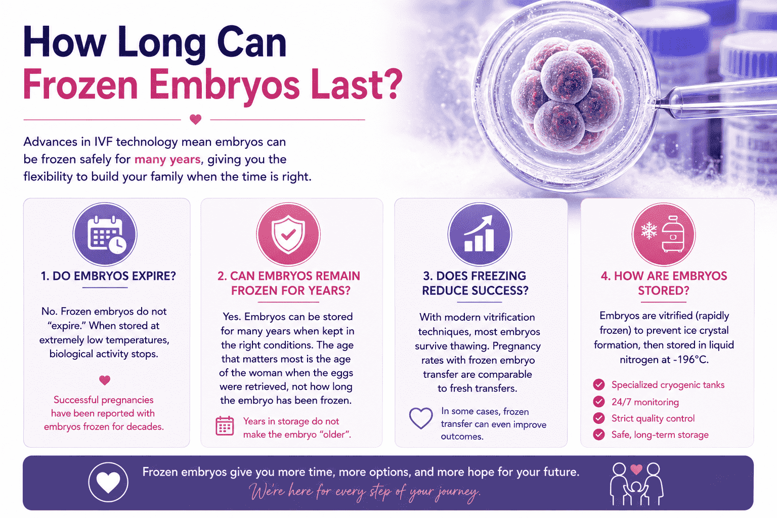 How Long Can Frozen Embryos Last? What IVF Patients Should Know 2 frozen embryos